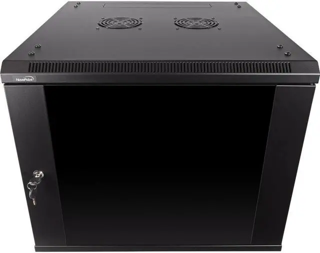 Main image of Navepoint 9U Wallmount Networking Cabinet 600mm Depth with Fans