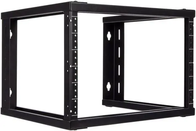 Main image of NavePoint 6U Wall Mount Open Frame 19" Server Equipment Rack Threaded 16 inch depth Black