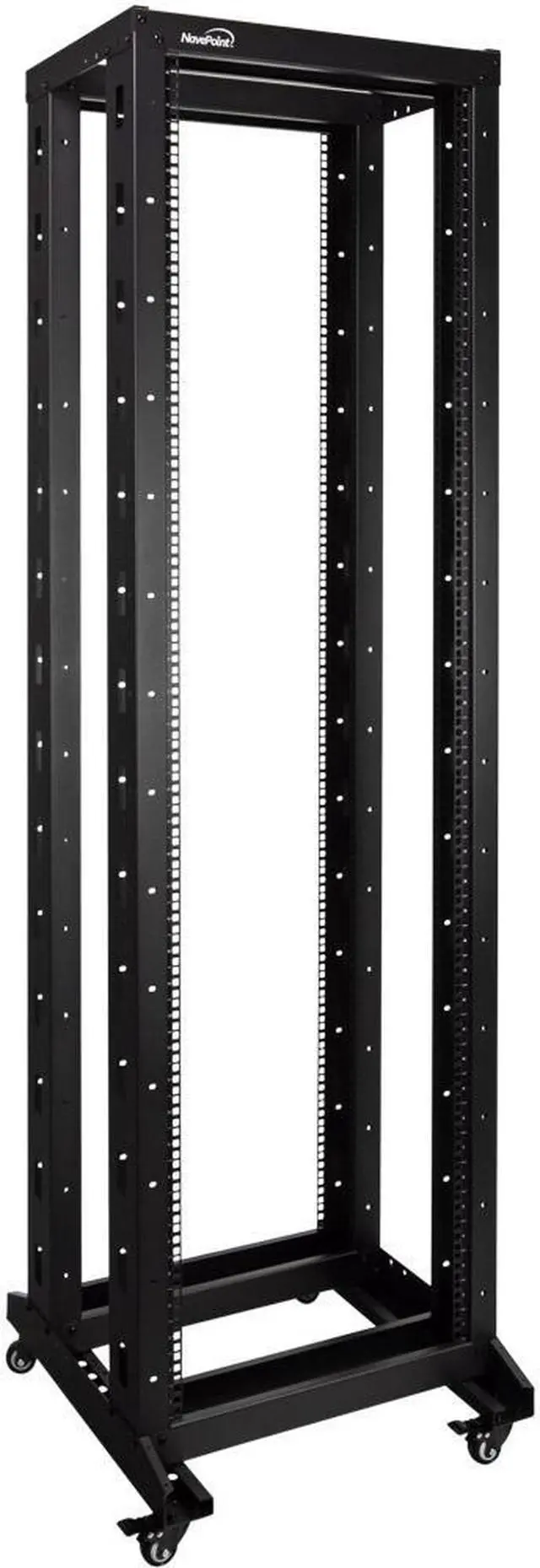 Main image of NavePoint 7ft Open Frame 19" 42U 4-Post Network Server Relay Rack Rolling with Casters