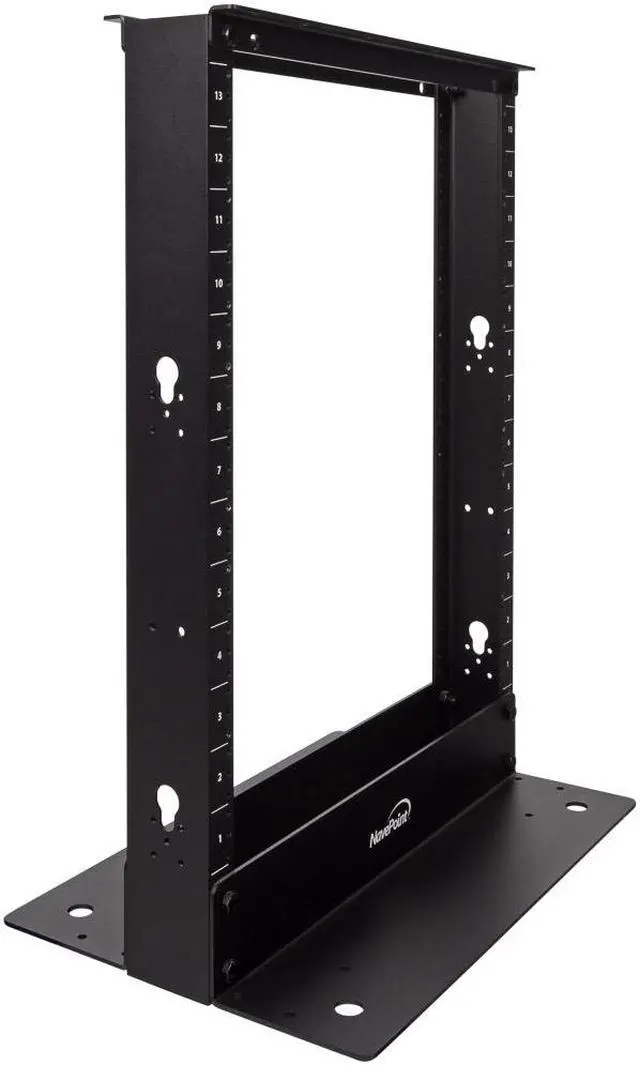 Main image of NavePoint 13U 2 Post Open Frame Server Networking Rack Threaded Hole Cable Management Blk
