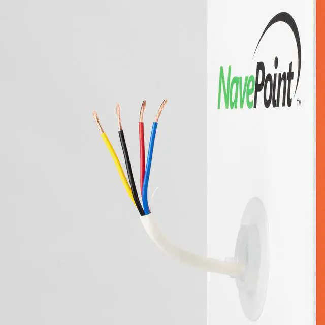 Alt view image 4 of 8 - NavePoint 250ft In Wall Audio Speaker Cable Wire CL2 14/4 AWG Gauge 4 Conductor Bulk White