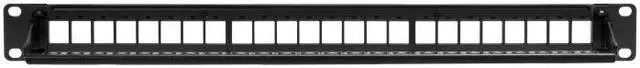 Alt view image 3 of 8 - Navepoint 24-Port Cat5/Cat5e/Cat6 Ethernet Patch Panel For 19-Inch Wallmount Or Rackmount Empty For Keystone Insertion Black 4-pack