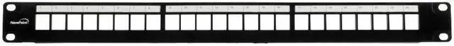 Alt view image 2 of 8 - Navepoint 24-Port Cat5/Cat5e/Cat6 Ethernet Patch Panel For 19-Inch Wallmount Or Rackmount Empty For Keystone Insertion Black 4-pack