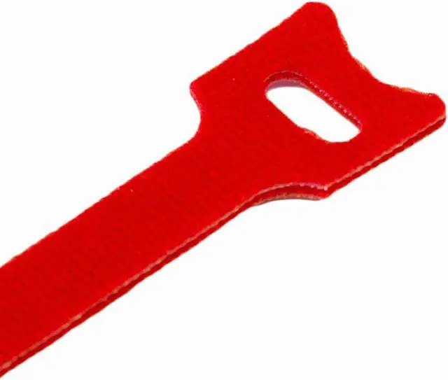 Alt view image 3 of 8 - NavePoint 10 Inch Hook and Loop Reusable Strap Cable Cord Wire Ties 75 Pack Red