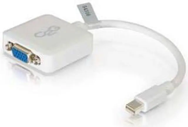 Alt view image 2 of 16 - C2G 8IN MINI DISPLAYPORT TO VGA ADAPTER CONVERTER MALE TO FEMALE ACTIVE WHITE -