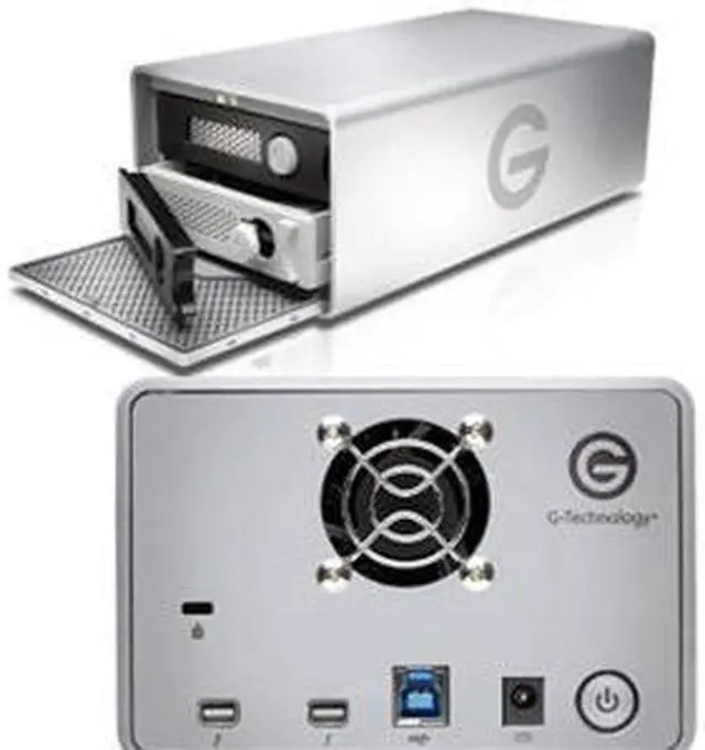 Main image of G-Technology G-RAID 8TB USB 3.0 / 2 x Thunderbolt 2 Desktop External Hard Drive 0G04085 Silver