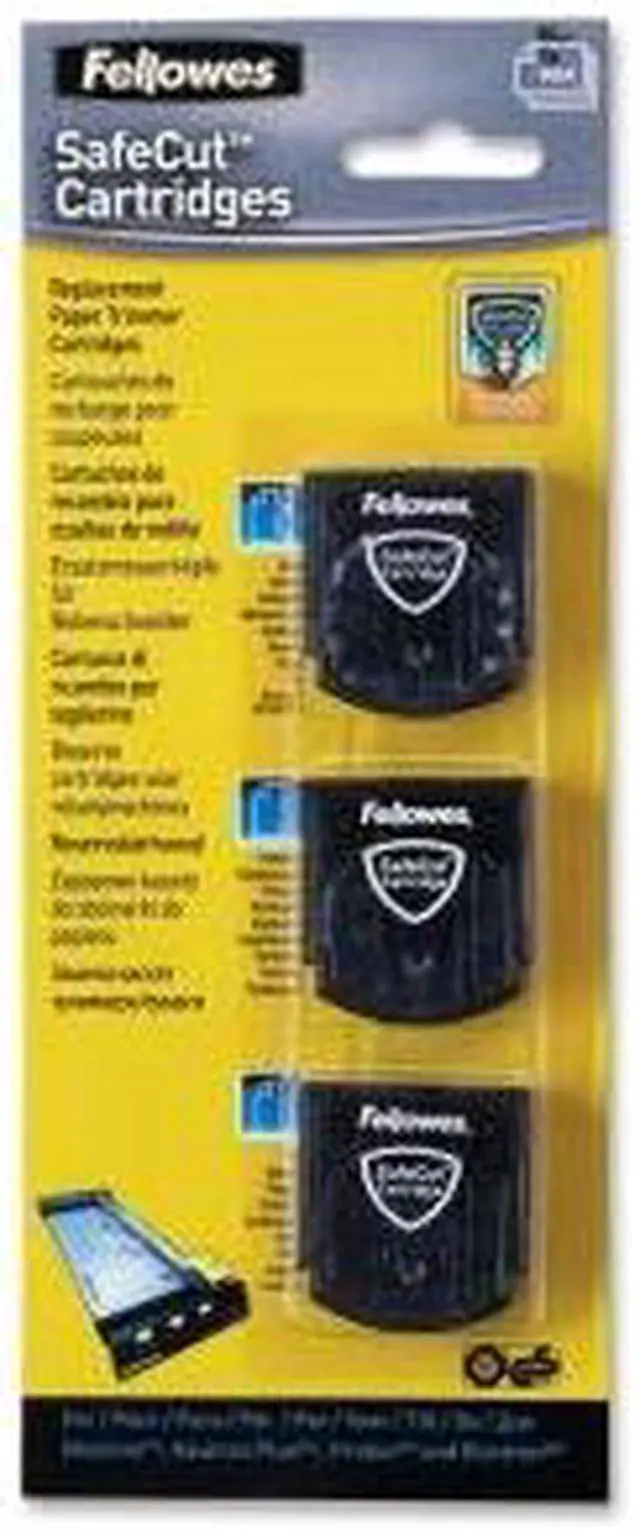 Alt view image 2 of 11 - Fellowes 5411304 Replacement Safecut Blade Cartridges - 3pk Assorted