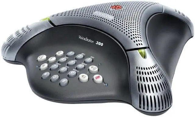 Alt view image 2 of 6 - Polycom 2200-17910-001 VoiceStation 300 Corded Conference Phone w/ Acoustic Tech