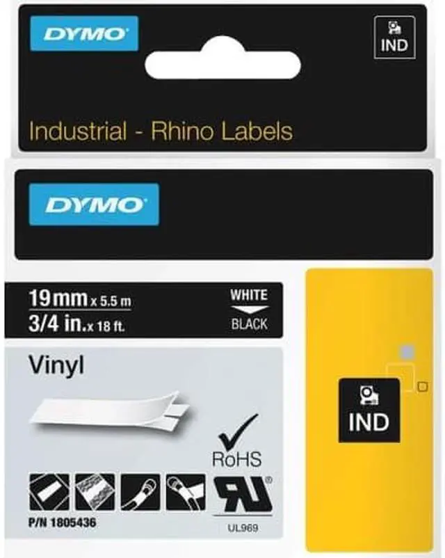 Alt view image 4 of 4 - DYMO Rhino Coloured Vinyl - permanent adhesive vinyl tape - 1 rol ...