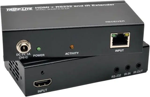 Alt view image 2 of 20 - Tripp Lite BHDBT-K-SI HDBaseT Lite HDMI Over Cat5e/6/6a Extender Kit with Serial and IR Control, 4Kx2K UHD / 1080p, Up to 230-ft. (70M)