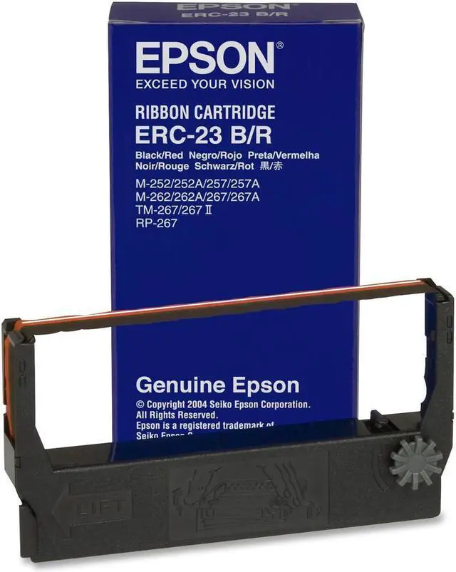 Alt view image 5 of 12 - Epson Ribbon Cartridge - Black/Red Ribbon Replacement Pack