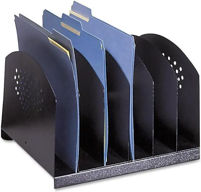 Alt view image 6 of 9 - Safco Steel Desk Rack 6 Sections 12-1/4"x11-1/8"x8" Black 3155BL - OEM