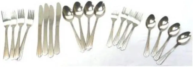 Alt view image 5 of 5 - GIBSON 20-Piece Stainless Steel Flatware Set - Service For 4 - 03238 Montiero