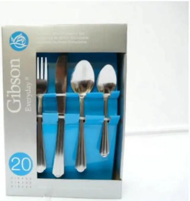 Alt view image 4 of 5 - GIBSON 20-Piece Stainless Steel Flatware Set - Service For 4 - 03238 Montiero