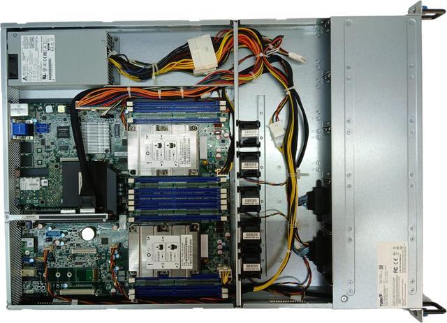 Alt view image 3 of 3 - Tyan GT62D-B7106 2 Bay SFF, 2x Silver 4114 2.2GHz 10-Core CPU, 64GB DDR4 RAM, 2x Trays, 2x 25GbE SFP28, 1x 128GB M.2 SSD, Rails