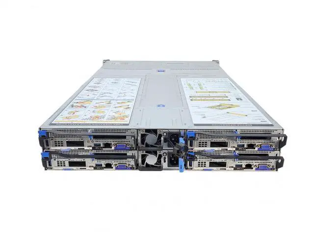 Alt view image 3 of 3 - Quanta QuantaPlex T42S-2U 4-Node 24x SFF, 8x Xeon Gold 6130 2.1GHz 16-Core CPU, 512GB 2666MHz Memory, 8x 480GB SATA, Rails