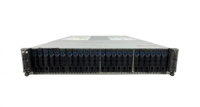 Main image of Quanta QuantaPlex T41S-2U 4-Node 24 Bay SFF 2U Server, 8x Xeon E5-2650L V3 1.8GHz 12-Core CPU, 1TB Memory, 24x Trays, 2x 10GbE, Rails