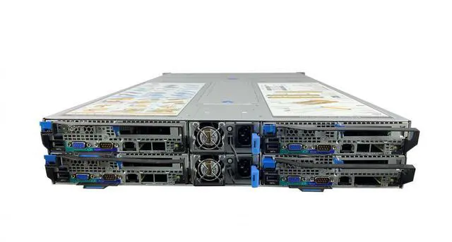Alt view image 2 of 3 - Quanta QuantaPlex T41S-2U 4-Node 24 Bay SFF 2U Server, 8x Xeon E5-2650L V3 1.8GHz 12-Core CPU, 1TB Memory, 24x Trays, 2x 10GbE, Rails