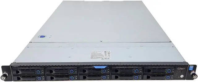 Main image of Quanta QCT QuantaGrid D51B-1U NVMe 10x SFF, 2x Xeon E5-2650 v4 2.2GHz 12-Core CPU, 64GB Memory, 2x 7.68TB NVMe SSD, 2x 10GbE, Rails