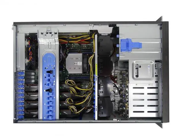 Alt view image 3 of 3 - SuperMicro GPU SuperWorkstation 7048GR-TR Rackmount, 2x Xeon E5-2680 V4 2.4GHz 14-Core CPU, 64GB  Memory, 8x Trays, Rails