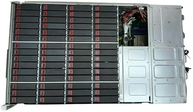 Alt view image 3 of 3 - SuperMicro 4U SuperStorage SSG-6048R-E1CR60N 60x LFF, 2x Xeon E5-2683 V4 2.1GHz 16-Core CPU, 256GB Memory, 30x Trays, 2x 480GB SATA, Rails