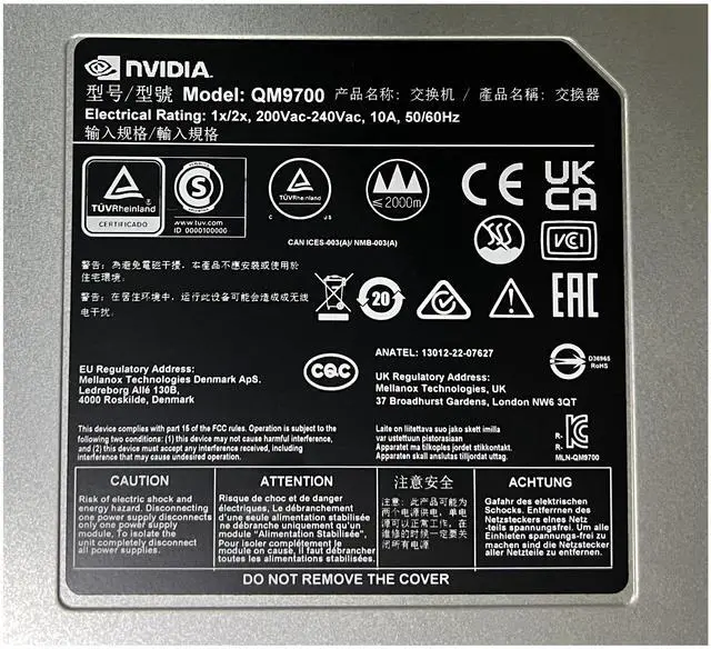 Alt view image 3 of 5 - NVIDIA Quantum-2 QM9700 64-Ports NDR, 32 OSFP Ports, Managed InfiniBand 1U Rackmount Switch, Connector-to-Power (C2P) Reverse Airflow