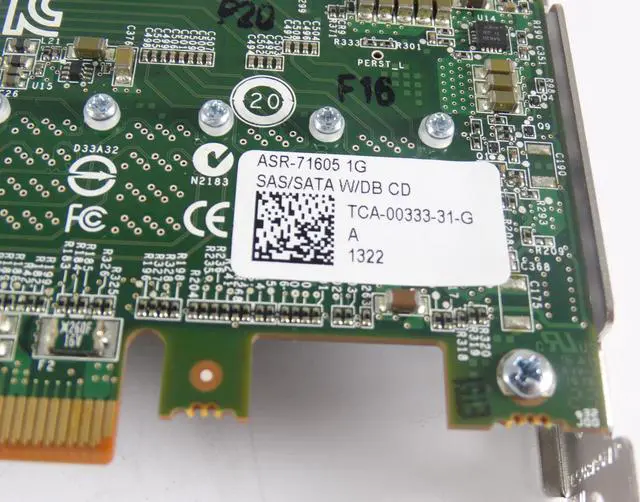 Alt view image 3 of 7 - Adaptec 2274400-R SAS/SATA 6GBPS 1GB PCIe RAID Controller with Battery, (ASR-71605)