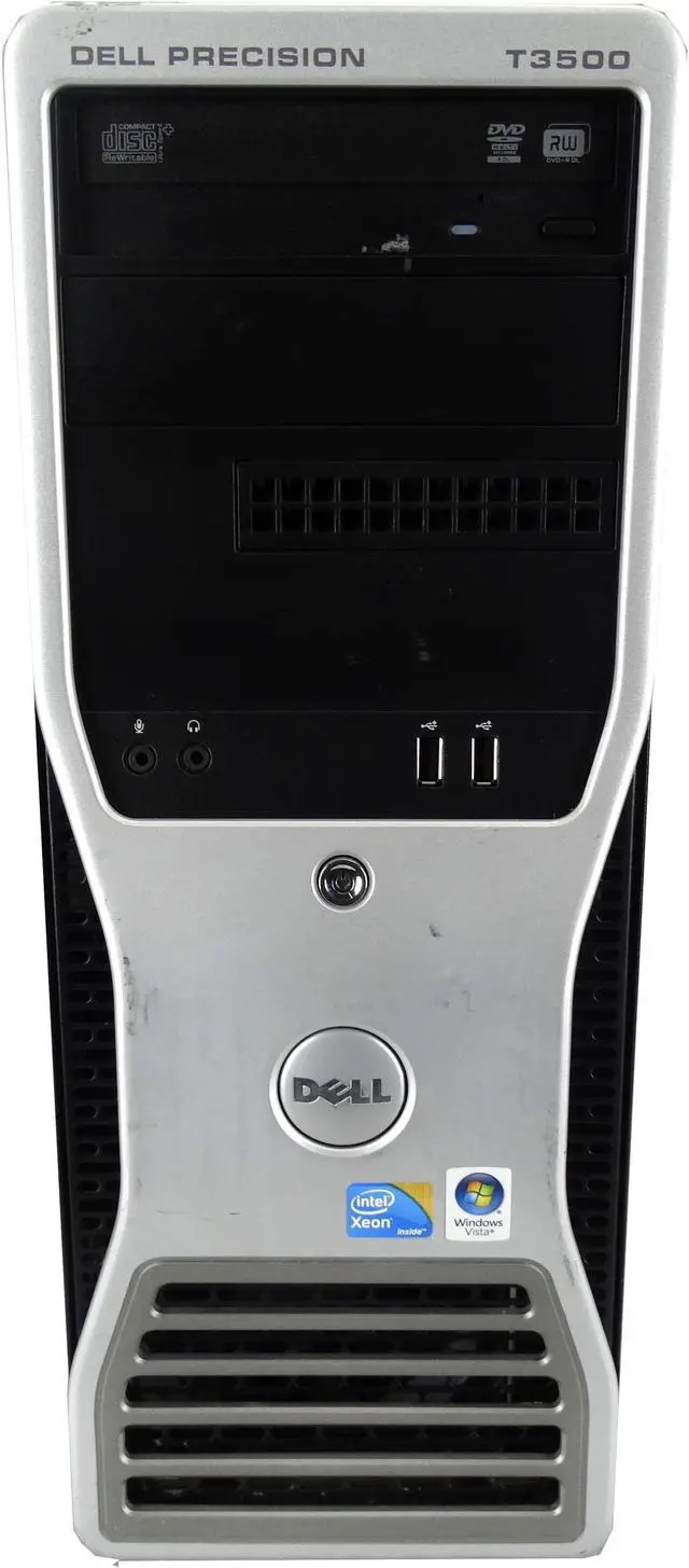 Main image of Dell Precision T3500 Workstation, 1x Xeon W3670 3.2GHz Six Core Processor, 16GB DDR3 Memory, 1x 1TB Hard Drive, NVIDIA Quadro NVS 295, Windows 10 Professional 64-bit Installed