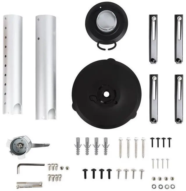 Alt view image 3 of 12 - Height Adjustable heavy-duty ceiling projector mount for projectors with large-diameter mount holes max 15in (380mm). Projector max weight 55.1 lbs (25 Kg)