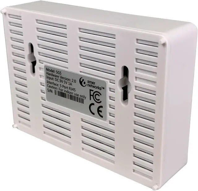 Alt view image 4 of 10 - Amer 5 Port Gigabit Ethernet Switch