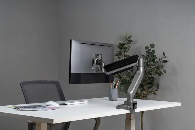 Alt view image 2 of 15 - Amer Mounts Heavy Duty Single Monitor Mount Articulating Arm