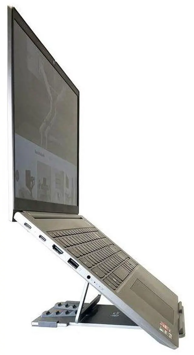 Alt view image 7 of 7 - Amer Mounts Flat Folding Laptop/Tablet Stand (Dark Aluminum Edition)