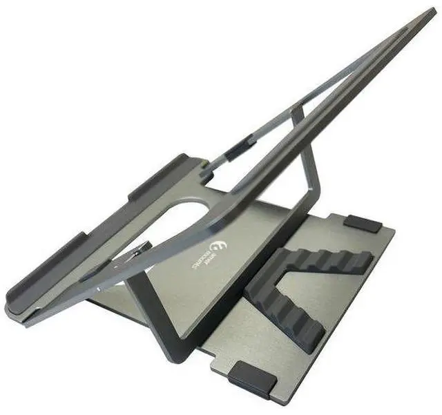 Alt view image 3 of 7 - Amer Mounts Flat Folding Laptop/Tablet Stand (Dark Aluminum Edition)