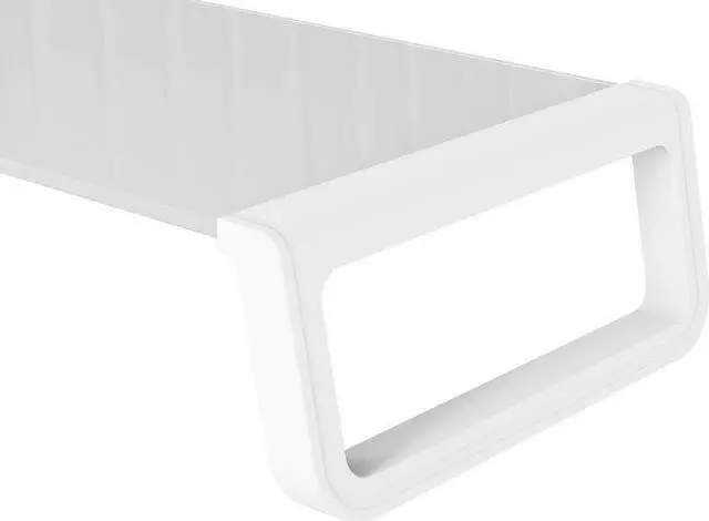 Alt view image 5 of 6 - Amer Mounts Monitor Riser Shelf with Keyboard Storage Space (White) - OEM