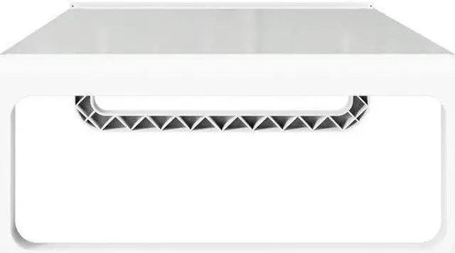 Alt view image 3 of 6 - Amer Mounts Monitor Riser Shelf with Keyboard Storage Space (White) - OEM