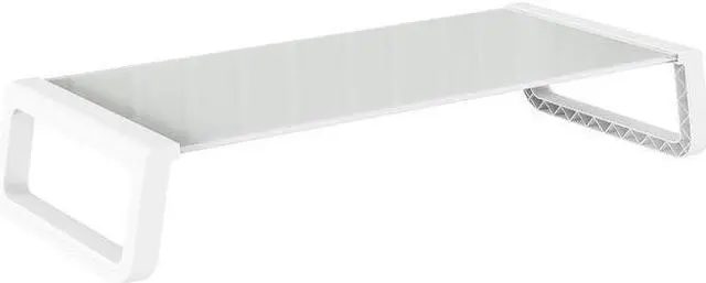 Main image of Amer Mounts Monitor Riser Shelf with Keyboard Storage Space (White) - OEM