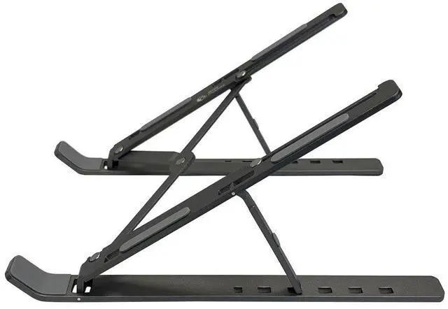 Alt view image 5 of 5 - Amer Mounts Compact Folding Laptop/Tablet Stand and Travel Bag (Dark Aluminum Edition) Weight Supported 5kg (11lbs) AMRNS02DG