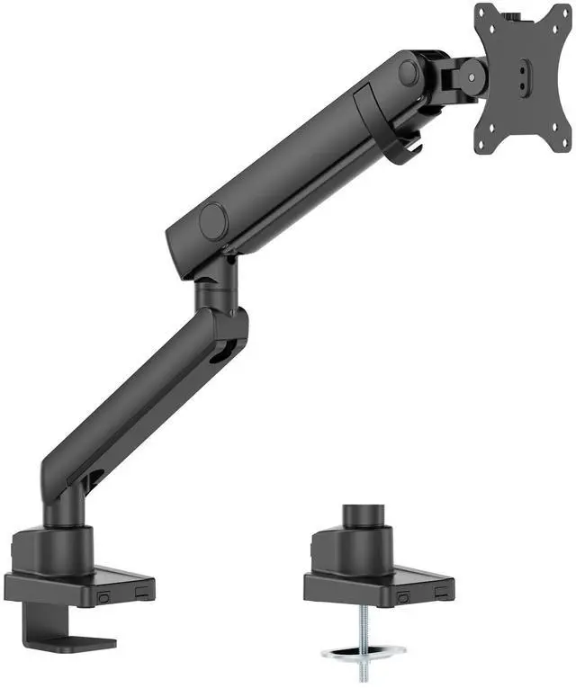 Alt view image 4 of 8 - Amer Mounts Single Articulating Heavy Duty Spring Monitor Arm For 15"-40" Monitors 12kg Max Weight - Clamp and Grommet Base Installation Included - HYDRA1B