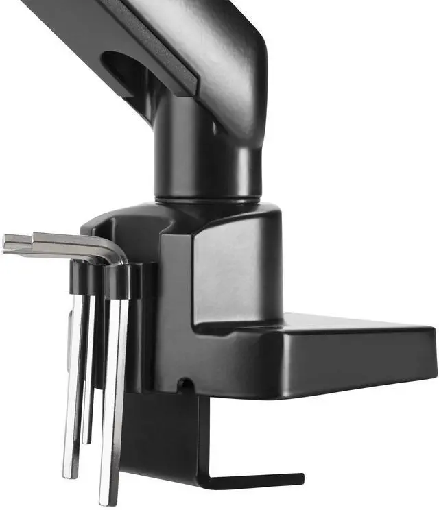 Alt view image 3 of 8 - Amer Mounts Single Articulating Heavy Duty Spring Monitor Arm For 15"-40" Monitors 12kg Max Weight - Clamp and Grommet Base Installation Included - HYDRA1B