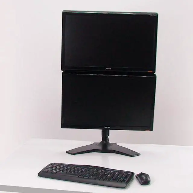 Alt view image 2 of 7 - Amer Mounts AMR2SV Dual Vertical Monitor Stand