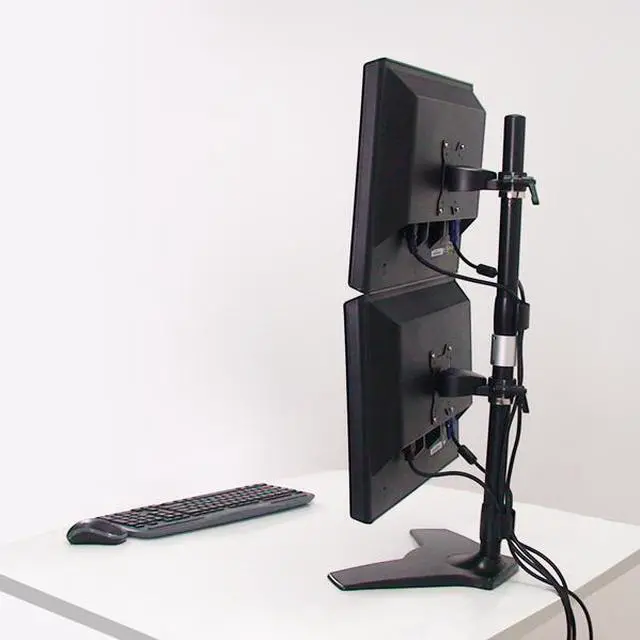 Alt view image 4 of 7 - Amer Mounts AMR2SV Dual Vertical Monitor Stand