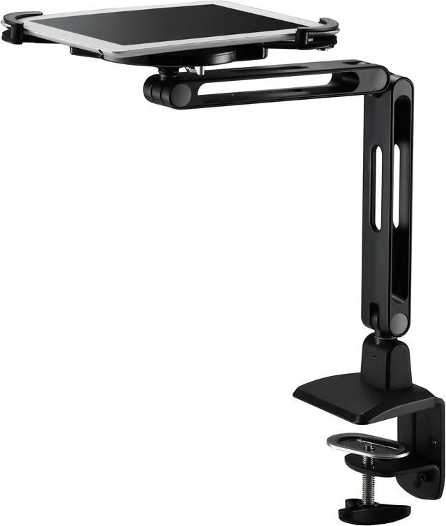 Alt view image 3 of 6 - Amer Articulating Single Tablet / Pad mount with clamp base. Feature include Anti-Theft security Lock, Kensington Lock support & Bracket Lock. 360 degree rotation. Support 9 to 11 inch tablets