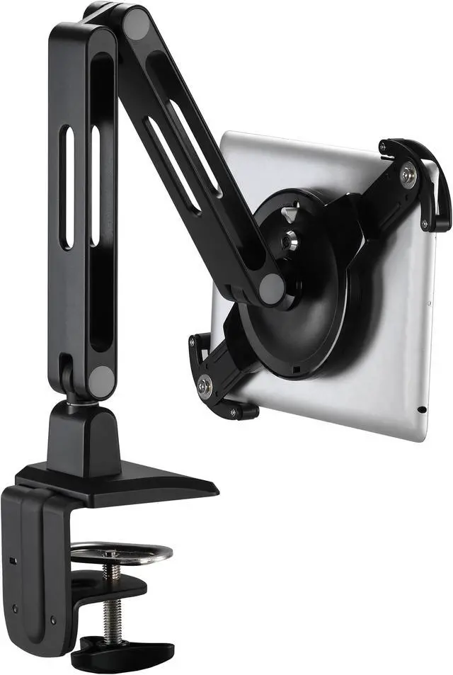 Alt view image 4 of 6 - Amer Articulating Single Tablet / Pad mount with clamp base. Feature include Anti-Theft security Lock, Kensington Lock support & Bracket Lock. 360 degree rotation. Support 9 to 11 inch tablets