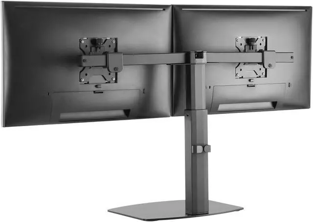 Alt view image 5 of 7 - Amer Mounts 2EZH | Dual Screen Pneumatic Vertical Lift Monitor Stand | Supports 17" - 27" Monitors