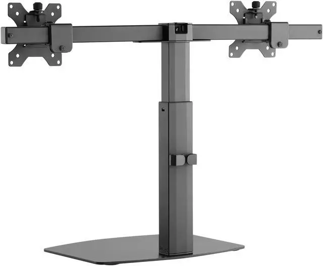 Alt view image 6 of 7 - Amer Mounts 2EZH | Dual Screen Pneumatic Vertical Lift Monitor Stand | Supports 17" - 27" Monitors