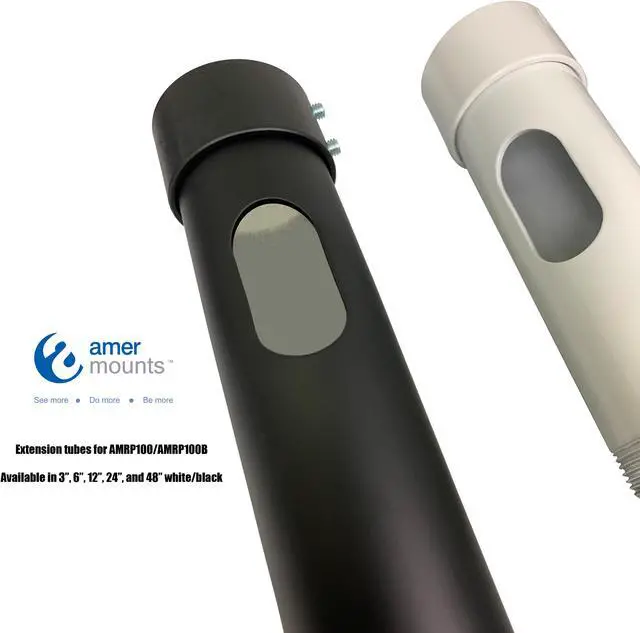 Alt view image 2 of 6 - Amer Mounts AMRE5024 | 24" Extension Pole Tube designed for the AMRP100 Universal Projector Ceiling Mount