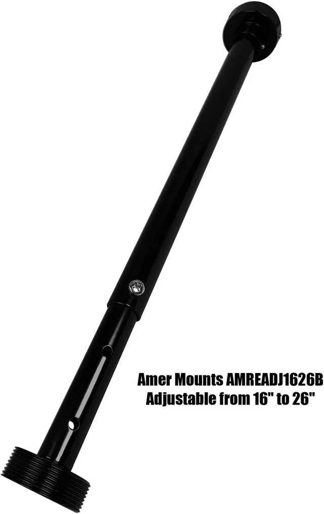 Alt view image 2 of 3 - Amer Mounts AMREADJ1626S | Adjustable Silver Projector Mount Extension Arm | Supports AMRP100