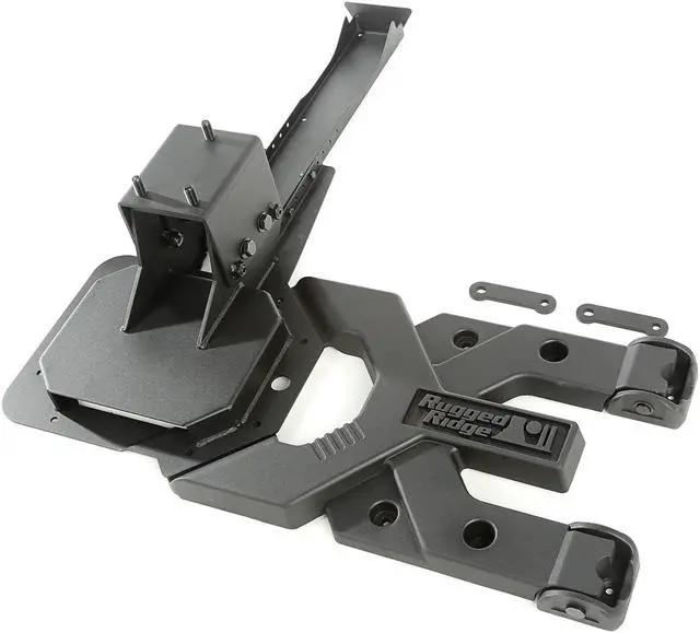 Alt view image 11 of 17 - Rugged Ridge 11546.50 Spartacus HD Tire Carrier Kit Fits 07-16 Wrangler (JK)