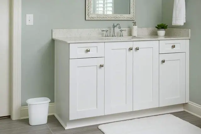 Alt view image 4 of 7 - Rubbermaid Vanity Trash Can/Wastebasket 1.5-Gallons/6-Quarts White for Under Counter/Kitchen/Office/Bedroom/Bathroom