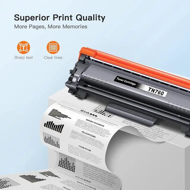 Alt view image 4 of 6 - E-Z Ink (TM Compatible Toner Cartridge Replacement  TN760 TN 760 TN730 Compatible with DCP-L2550DW HL-L2350DW HLL2395DW HLL2390DW HL-L2370DW MFC-L2710DW MFC-L2750DW MFC-L2730DW (3 Black)